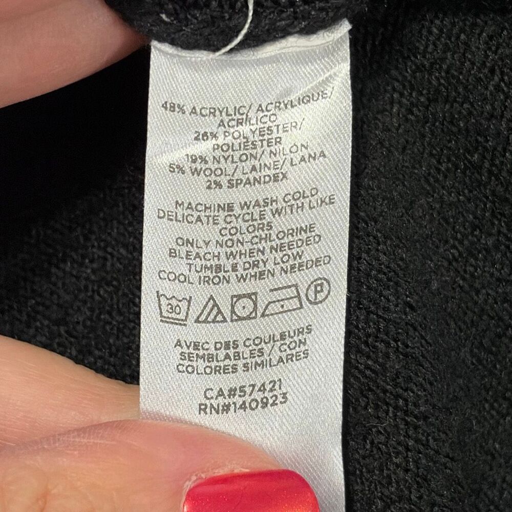 Loft Wool Blend Open Front Longline Cardigan Blac… - image 5